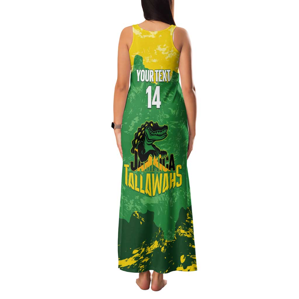 Custom Jamaica Cricket Tank Maxi Dress Go Champions Tallawahs Grunge Style