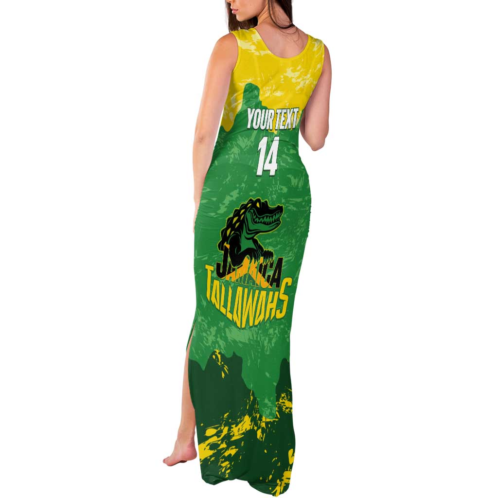 Custom Jamaica Cricket Tank Maxi Dress Go Champions Tallawahs Grunge Style