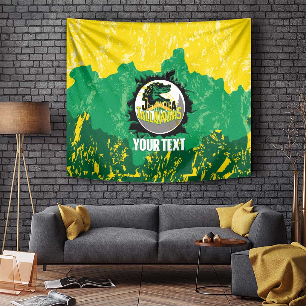 Custom Jamaica Cricket Tapestry Go Champions Tallawahs Grunge Style