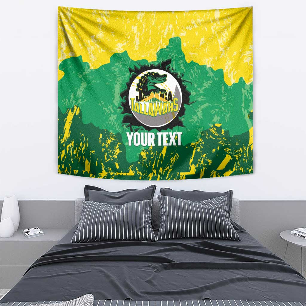 Custom Jamaica Cricket Tapestry Go Champions Tallawahs Grunge Style