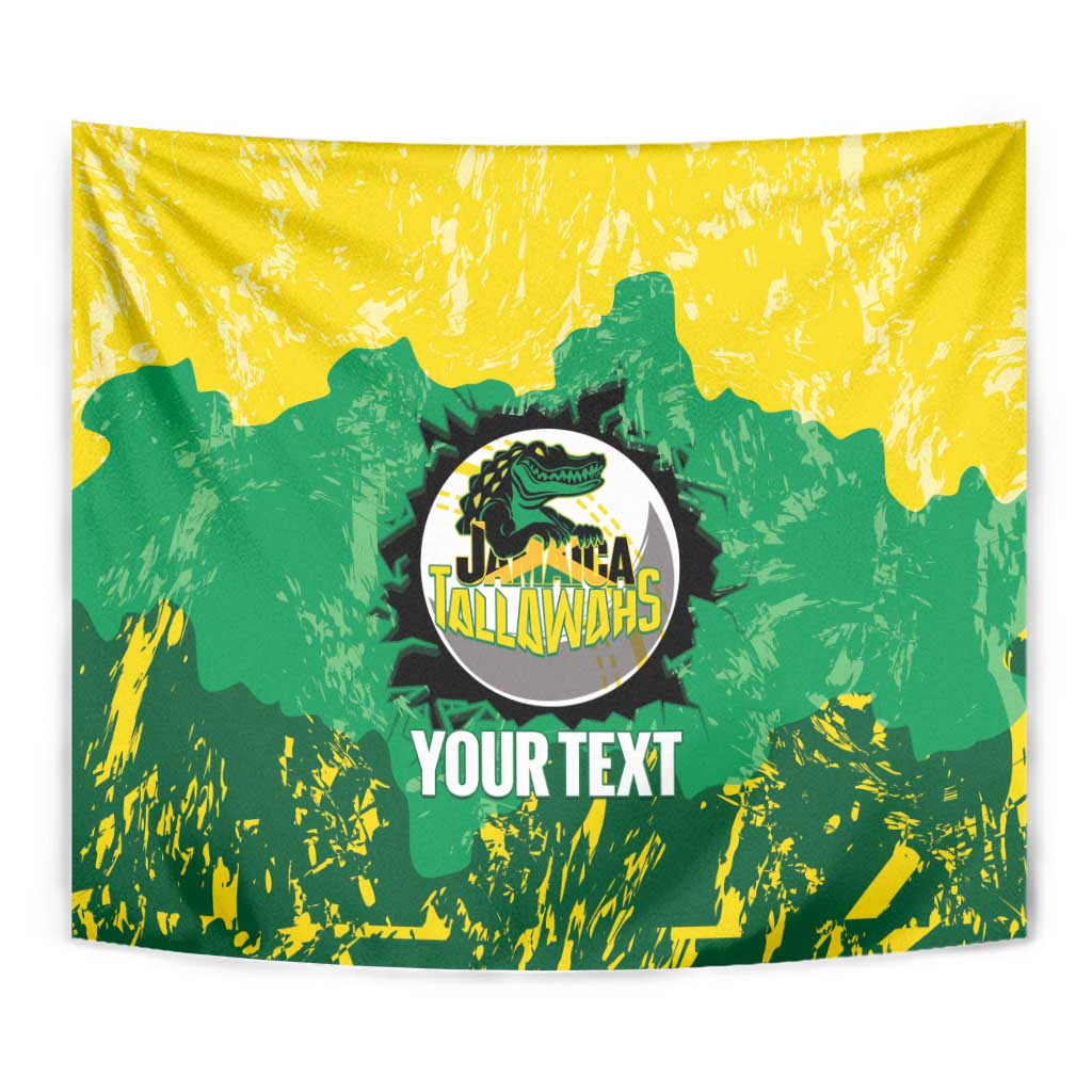 Custom Jamaica Cricket Tapestry Go Champions Tallawahs Grunge Style