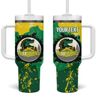 Custom Jamaica Cricket Tumbler With Handle Go Champions Tallawahs Grunge Style