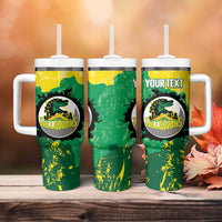 Custom Jamaica Cricket Tumbler With Handle Go Champions Tallawahs Grunge Style