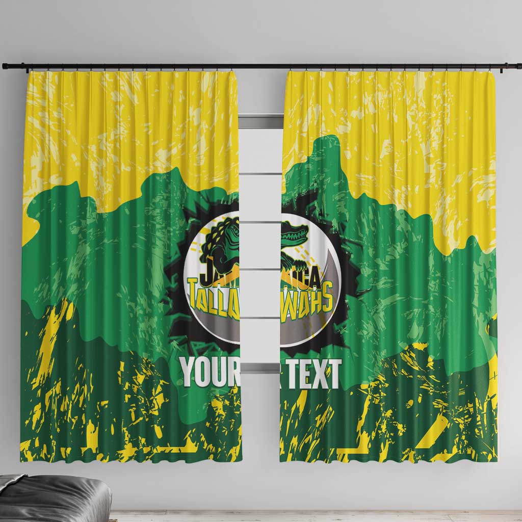 Custom Jamaica Cricket Window Curtain Go Champions Tallawahs Grunge Style