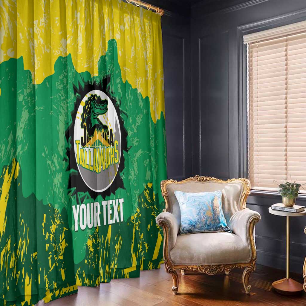 Custom Jamaica Cricket Window Curtain Go Champions Tallawahs Grunge Style