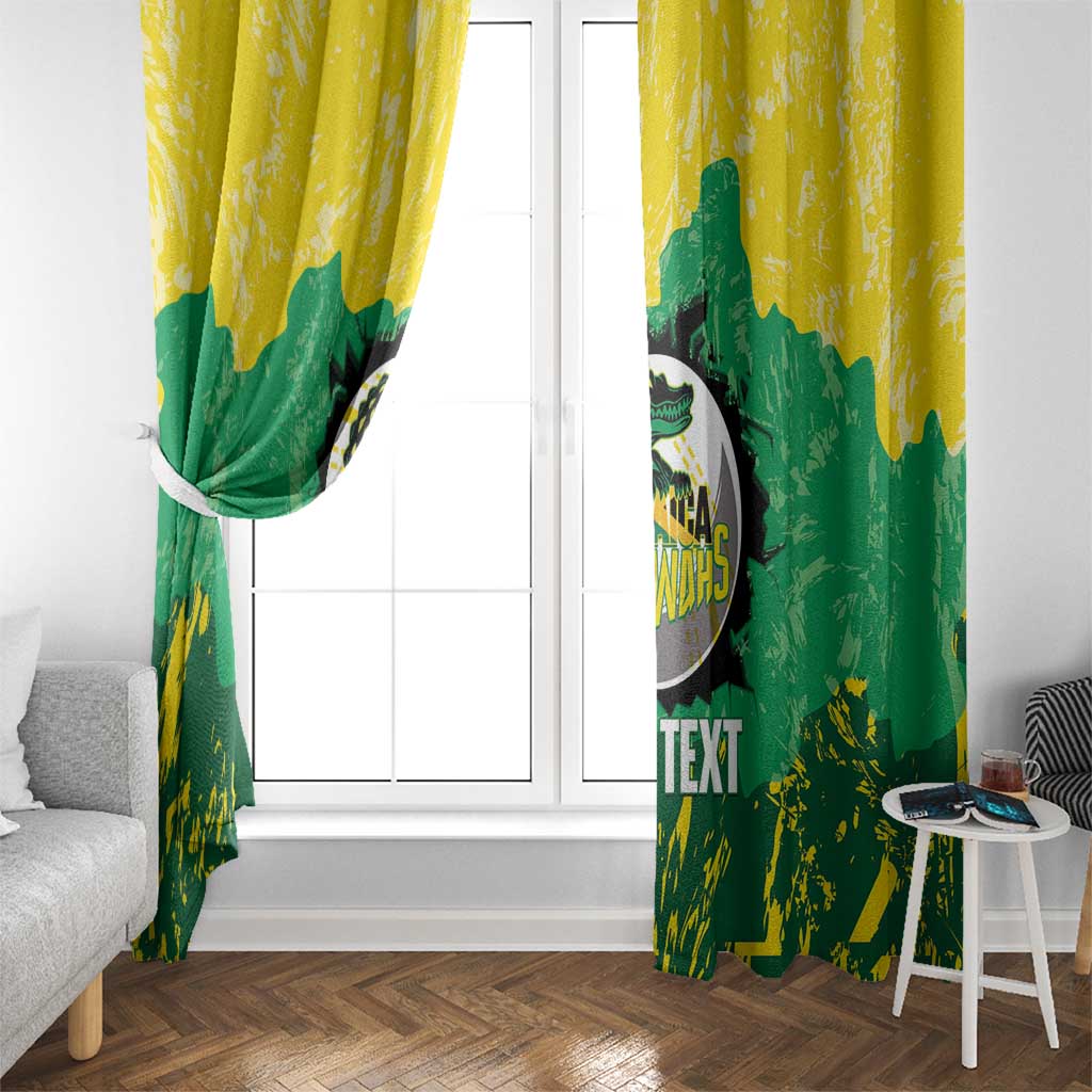 Custom Jamaica Cricket Window Curtain Go Champions Tallawahs Grunge Style