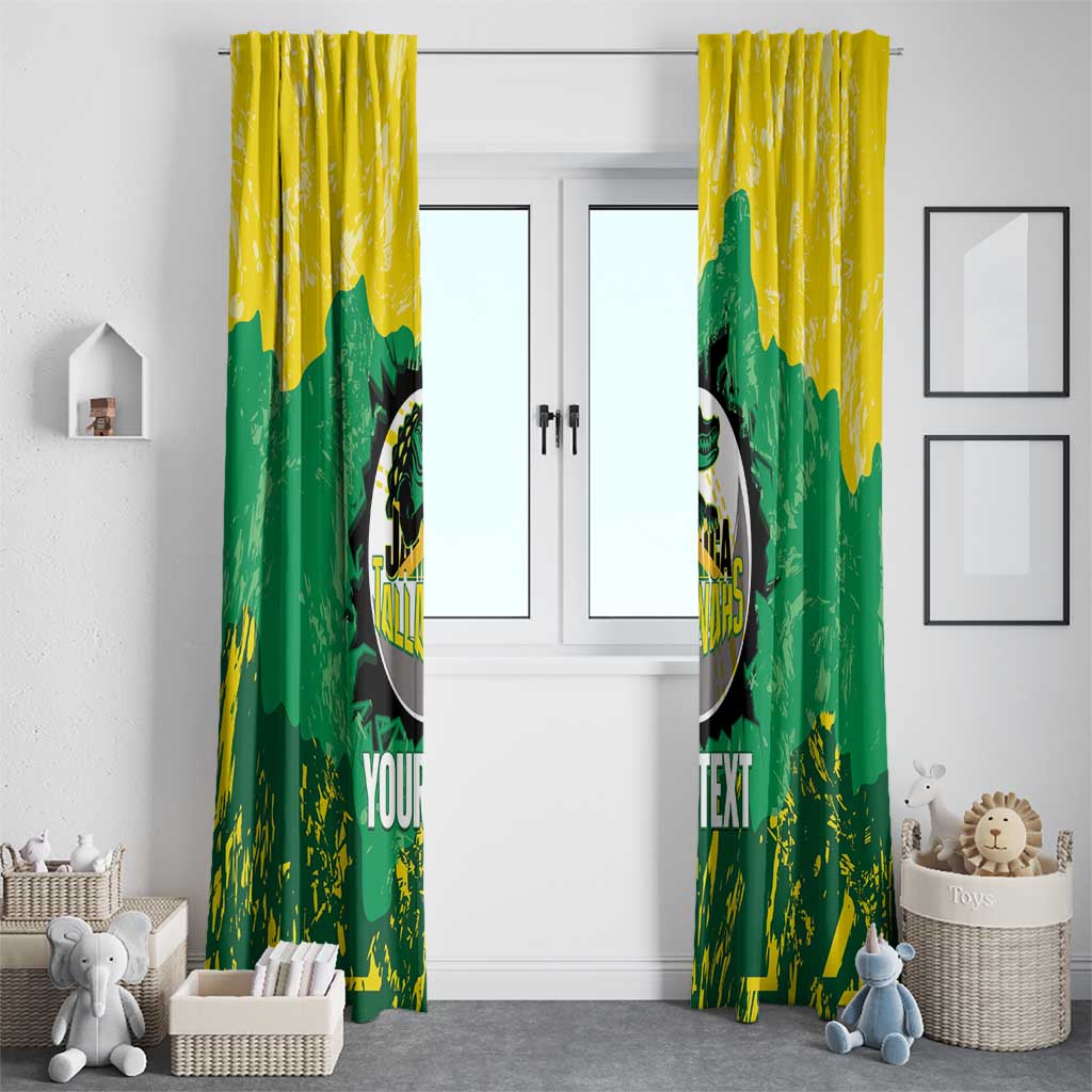 Custom Jamaica Cricket Window Curtain Go Champions Tallawahs Grunge Style