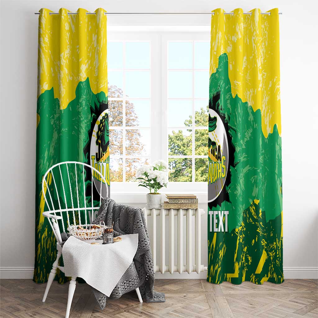 Custom Jamaica Cricket Window Curtain Go Champions Tallawahs Grunge Style