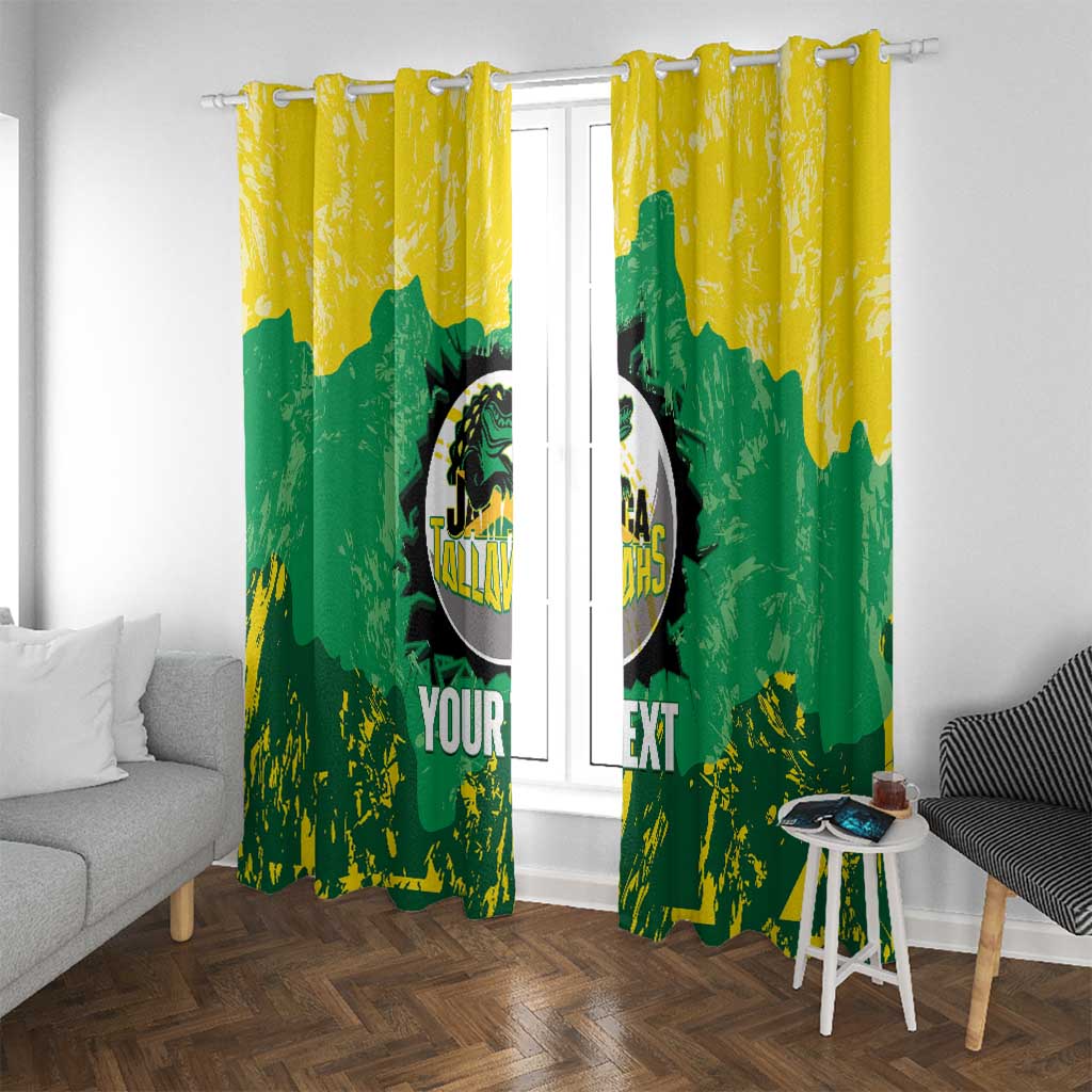 Custom Jamaica Cricket Window Curtain Go Champions Tallawahs Grunge Style