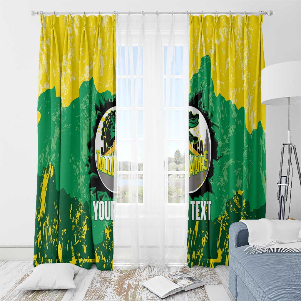 Custom Jamaica Cricket Window Curtain Go Champions Tallawahs Grunge Style