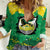 Custom Jamaica Cricket Women Casual Shirt Go Champions Tallawahs Grunge Style