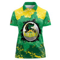 Custom Jamaica Cricket Women Polo Shirt Go Champions Tallawahs Grunge Style