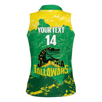 Custom Jamaica Cricket Women Sleeveless Polo Shirt Go Champions Tallawahs Grunge Style