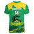 Custom Jamaica Cricket Women V-Neck T-Shirt Go Champions Tallawahs Grunge Style