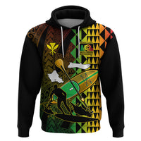 Paddle Board Hawaii Hoodie Molokai 2 Oahu World Championships Kakau Pattern - Wonder Print Shop