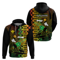 Paddle Board Hawaii Hoodie Molokai 2 Oahu World Championships Kakau Pattern - Wonder Print Shop