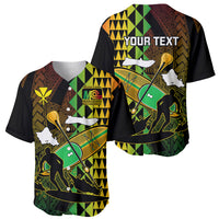 Personalised Paddle Board Hawaii Baseball Jersey Molokai 2 Oahu World Championships Kakau Pattern - Wonder Print Shop
