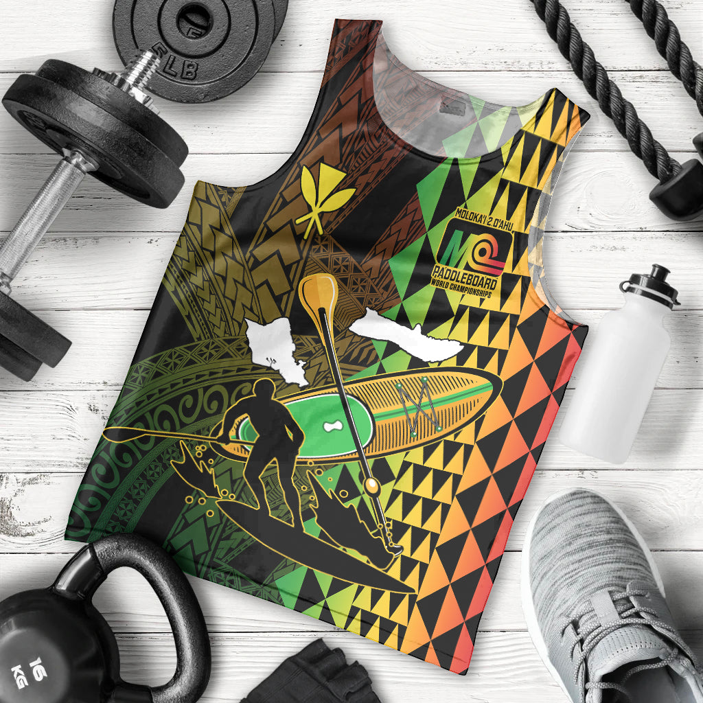 personalised-paddle-board-hawaii-men-tank-top-molokai-2-oahu-world-championships-kakau-pattern