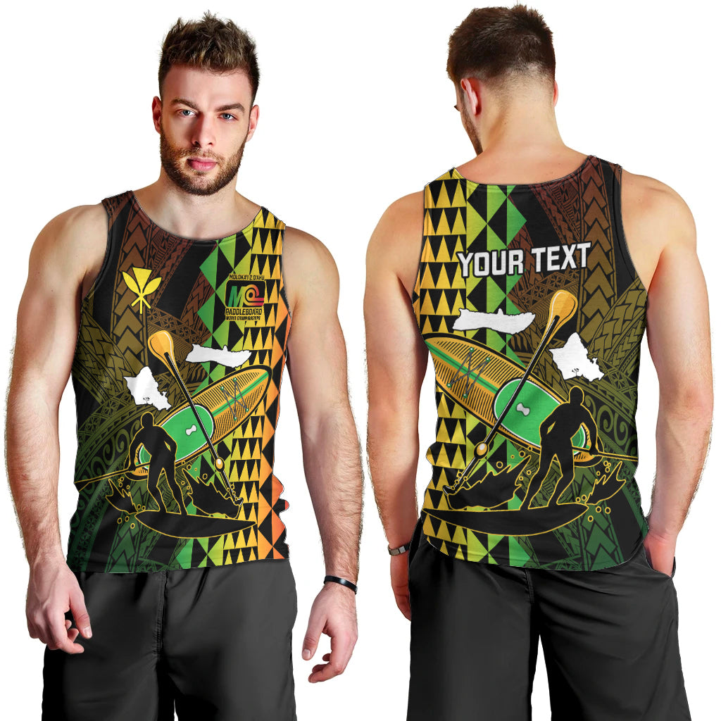 personalised-paddle-board-hawaii-men-tank-top-molokai-2-oahu-world-championships-kakau-pattern