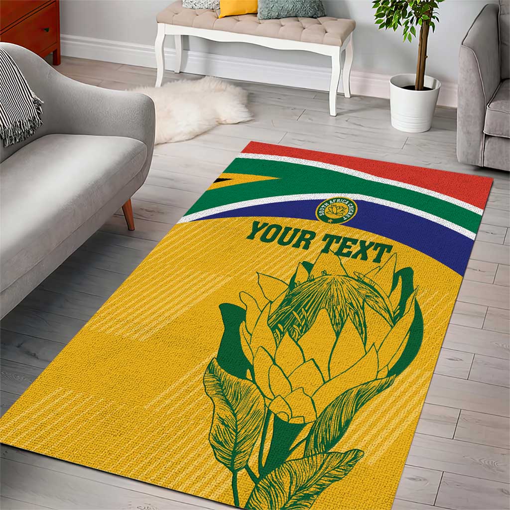 Custom South Africa Cricket Area Rug Go Champions World Cup Proteas - Wonder Print Shop