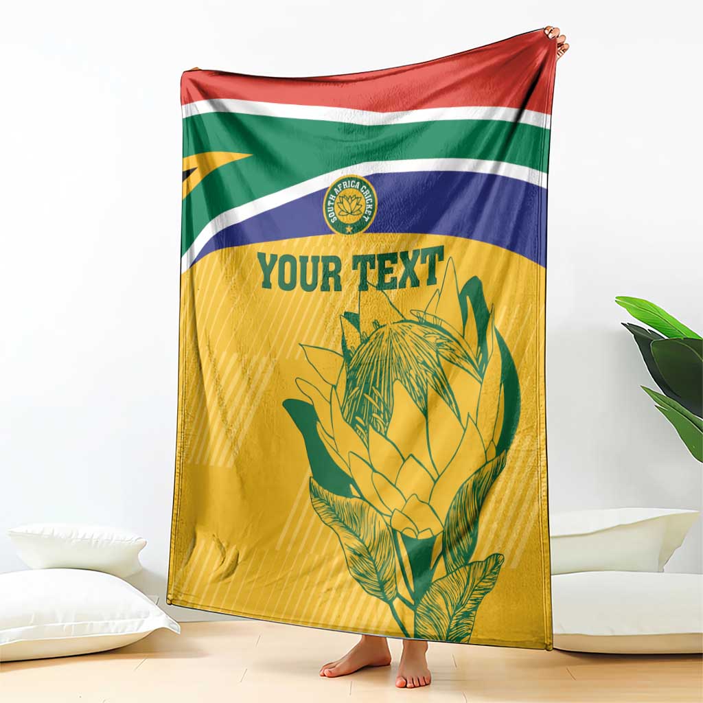 Custom South Africa Cricket Blanket Go Champions World Cup Proteas