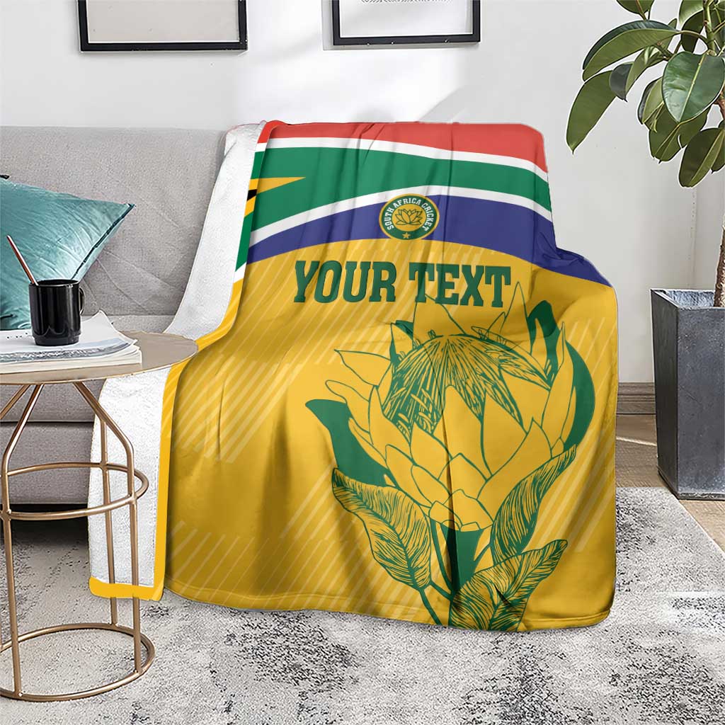 Custom South Africa Cricket Blanket Go Champions World Cup Proteas