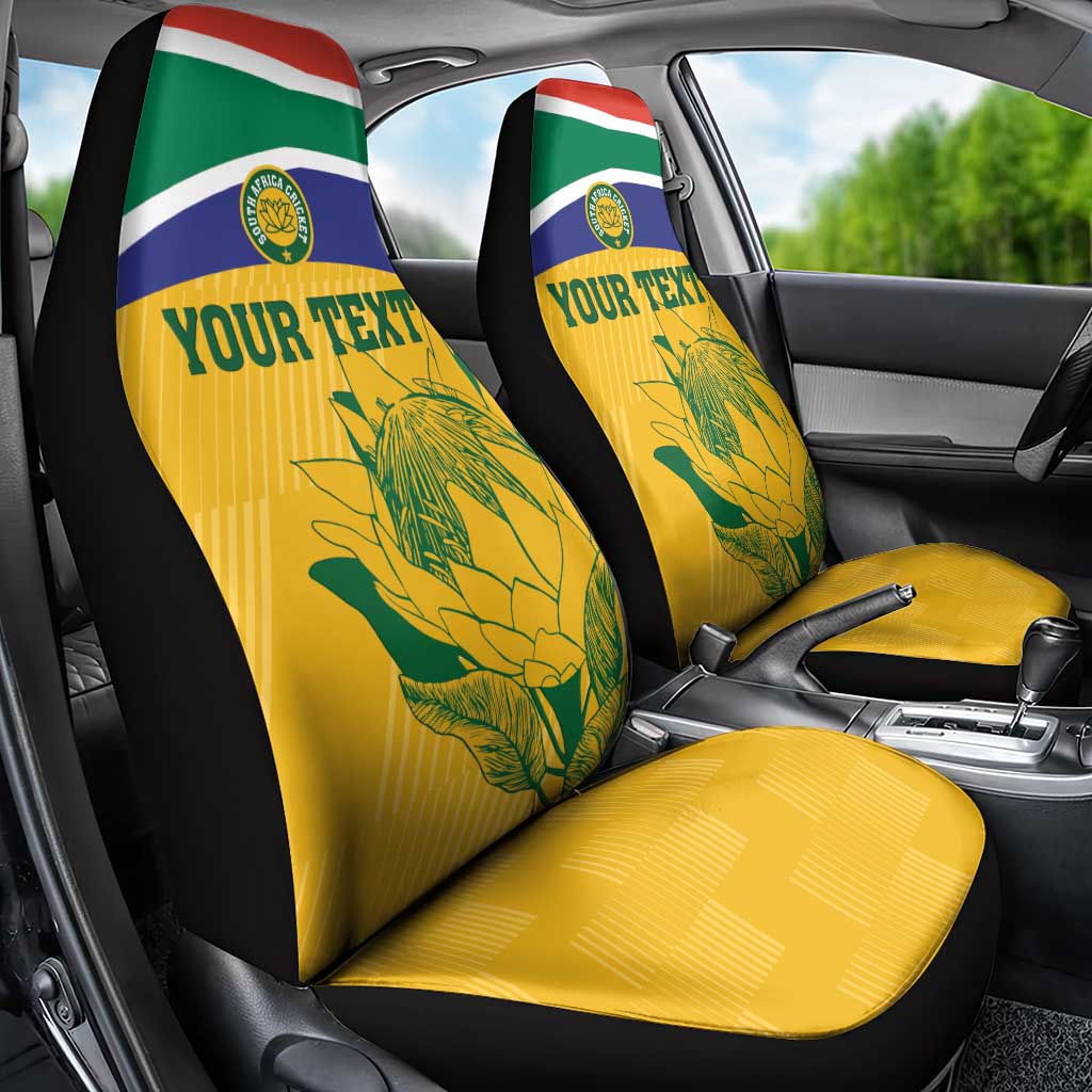 Custom South Africa Cricket Car Seat Cover Go Champions World Cup Proteas - Wonder Print Shop