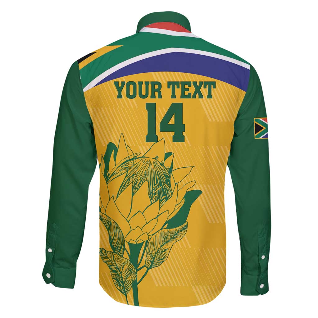 Custom South Africa Cricket Family Matching Tank Maxi Dress and Hawaiian Shirt Go Champions World Cup Proteas - Wonder Print Shop
