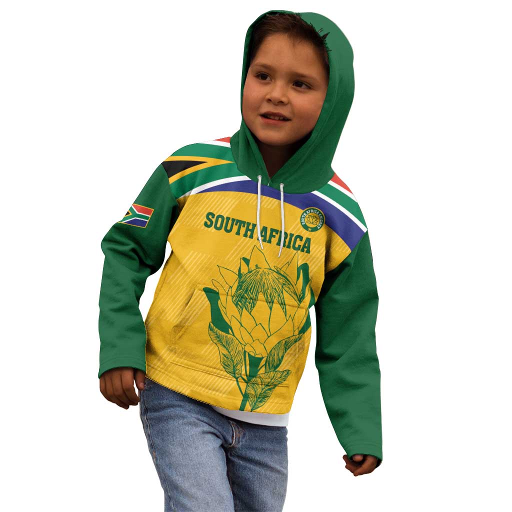 Custom South Africa Cricket Kid Hoodie Go Champions World Cup Proteas - Wonder Print Shop