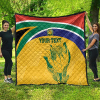 Custom South Africa Cricket Quilt Go Champions World Cup Proteas - Wonder Print Shop