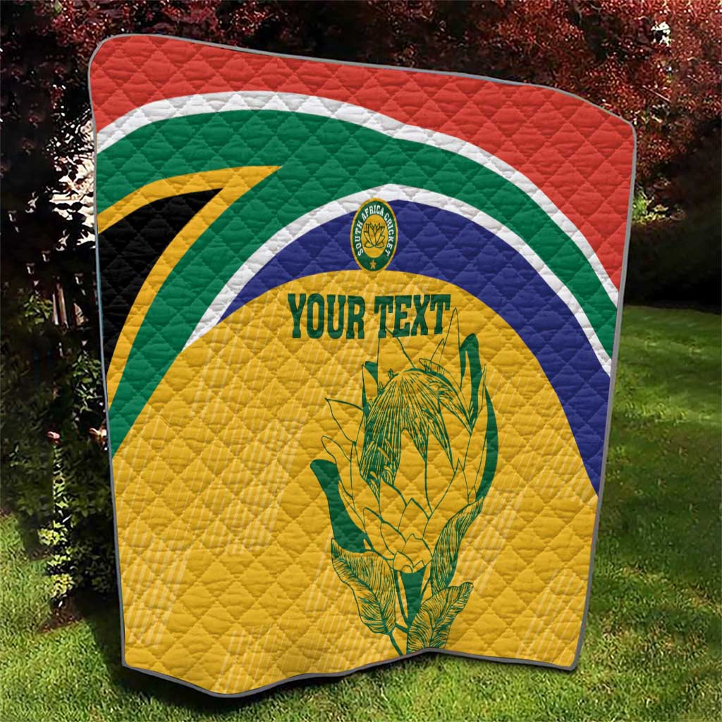 Custom South Africa Cricket Quilt Go Champions World Cup Proteas - Wonder Print Shop