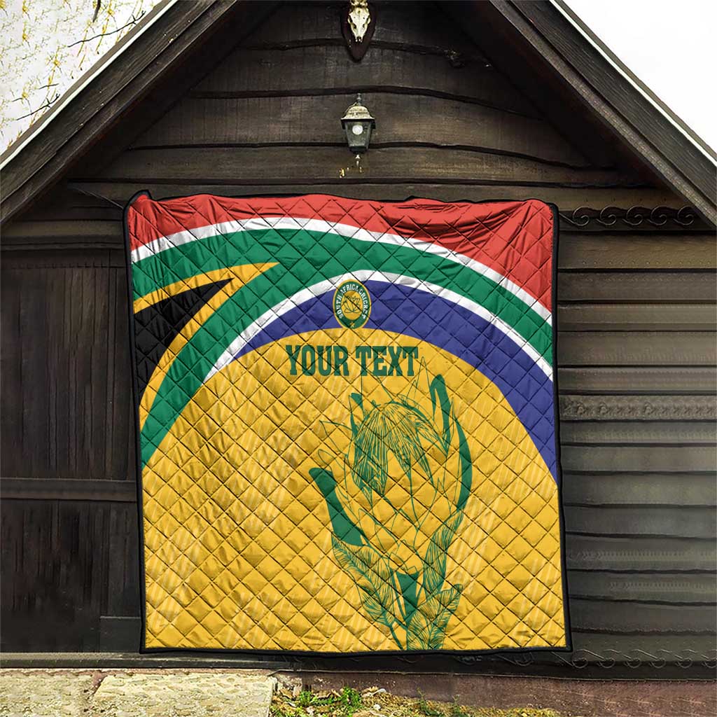 Custom South Africa Cricket Quilt Go Champions World Cup Proteas - Wonder Print Shop