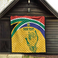 Custom South Africa Cricket Quilt Go Champions World Cup Proteas - Wonder Print Shop