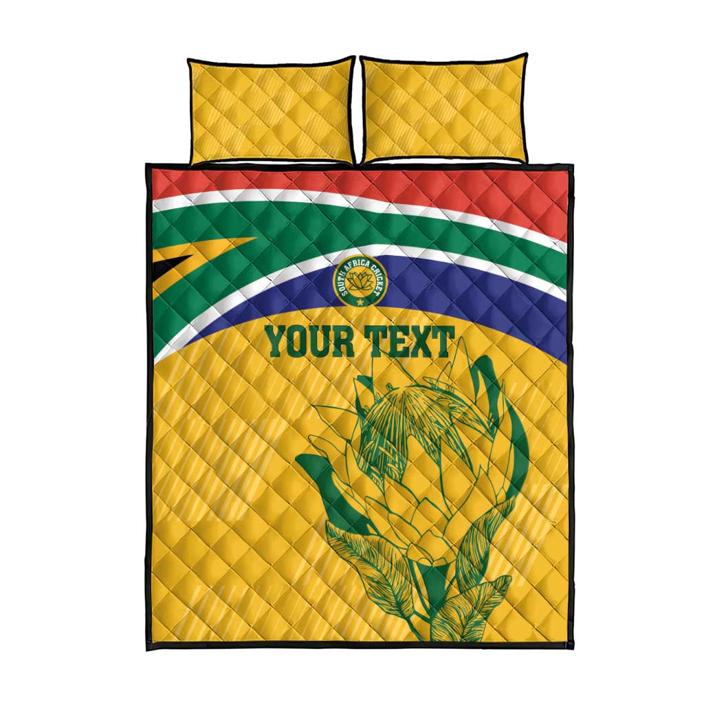 Custom South Africa Cricket Quilt Bed Set Go Champions World Cup Proteas - Wonder Print Shop