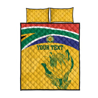 Custom South Africa Cricket Quilt Bed Set Go Champions World Cup Proteas - Wonder Print Shop