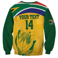 Custom South Africa Cricket Sweatshirt Go Champions World Cup Proteas - Wonder Print Shop