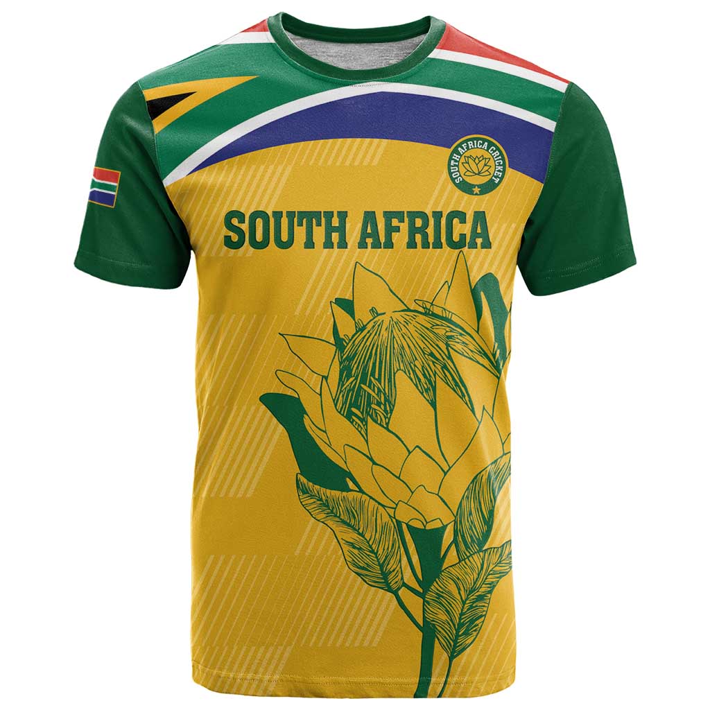 Custom South Africa Cricket T Shirt Go Champions World Cup Proteas - Wonder Print Shop