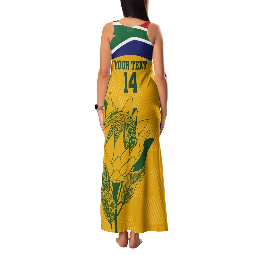 Custom South Africa Cricket Tank Maxi Dress Go Champions World Cup Proteas - Wonder Print Shop