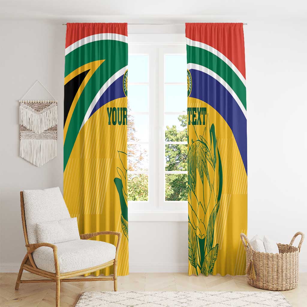 Custom South Africa Cricket Window Curtain Go Champions World Cup Proteas - Wonder Print Shop