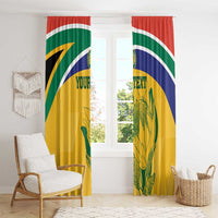 Custom South Africa Cricket Window Curtain Go Champions World Cup Proteas - Wonder Print Shop