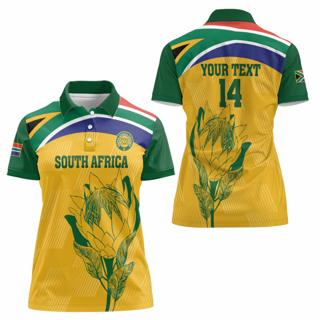 Custom South Africa Cricket Women Polo Shirt Go Champions World Cup Proteas - Wonder Print Shop