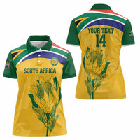 Custom South Africa Cricket Women Polo Shirt Go Champions World Cup Proteas - Wonder Print Shop