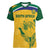 Custom South Africa Cricket Women V-Neck T-Shirt Go Champions World Cup Proteas - Wonder Print Shop