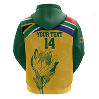 Custom South Africa Cricket Zip Hoodie Go Champions World Cup Proteas - Wonder Print Shop