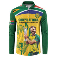 South Africa Cricket Button Sweatshirt 1st Champions World Cup Proud Of Our Boys - Wonder Print Shop