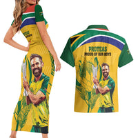 South Africa Cricket Couples Matching Short Sleeve Bodycon Dress and Hawaiian Shirt 1st Champions World Cup Proud Of Our Boys - Wonder Print Shop