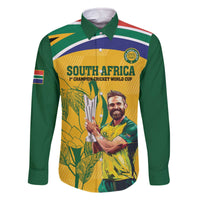 South Africa Cricket Family Matching Off The Shoulder Long Sleeve Dress and Hawaiian Shirt 1st Champions World Cup Proud Of Our Boys - Wonder Print Shop
