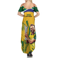 South Africa Cricket Family Matching Summer Maxi Dress and Hawaiian Shirt 1st Champions World Cup Proud Of Our Boys - Wonder Print Shop