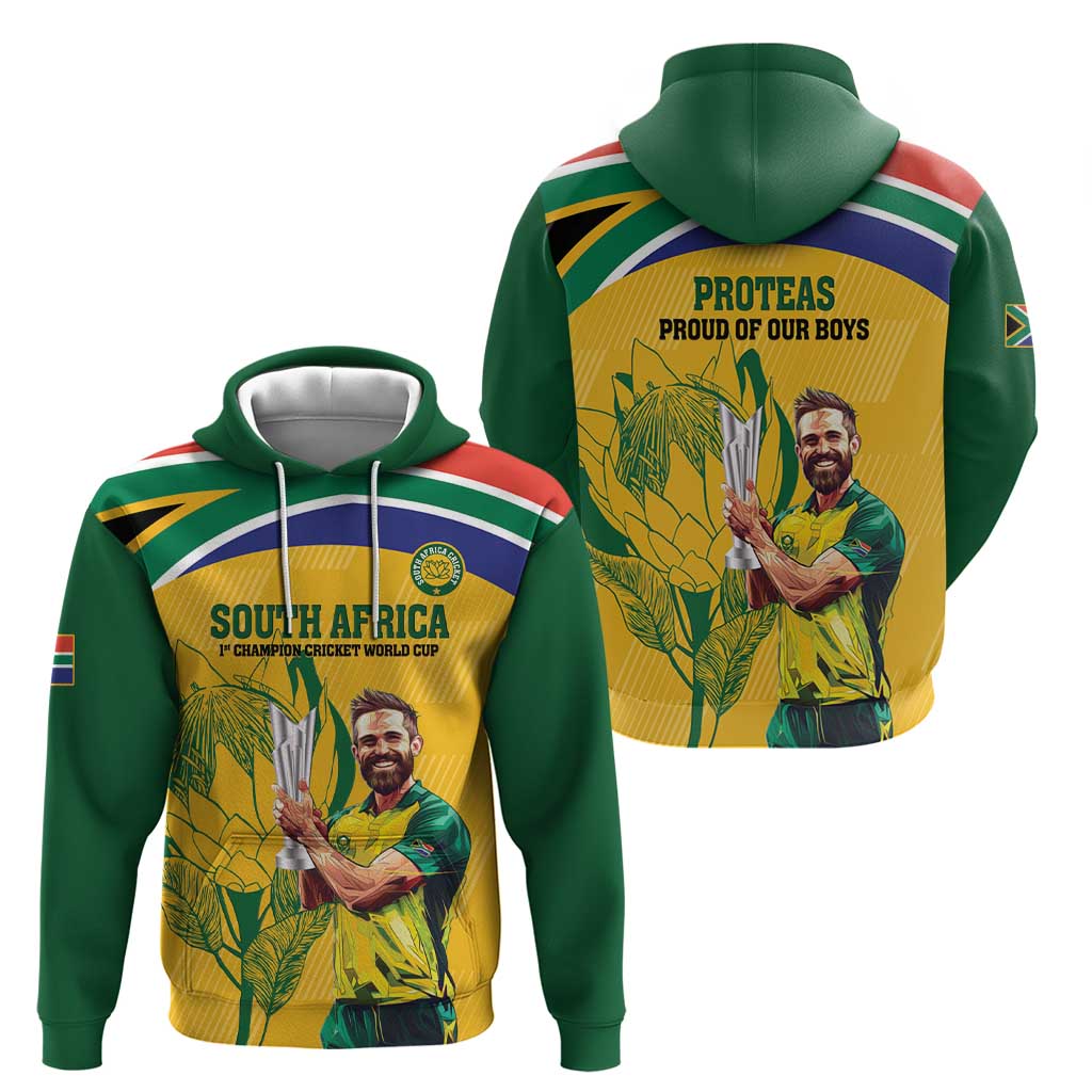 South Africa Cricket Hoodie 1st Champions World Cup Proud Of Our Boys - Wonder Print Shop
