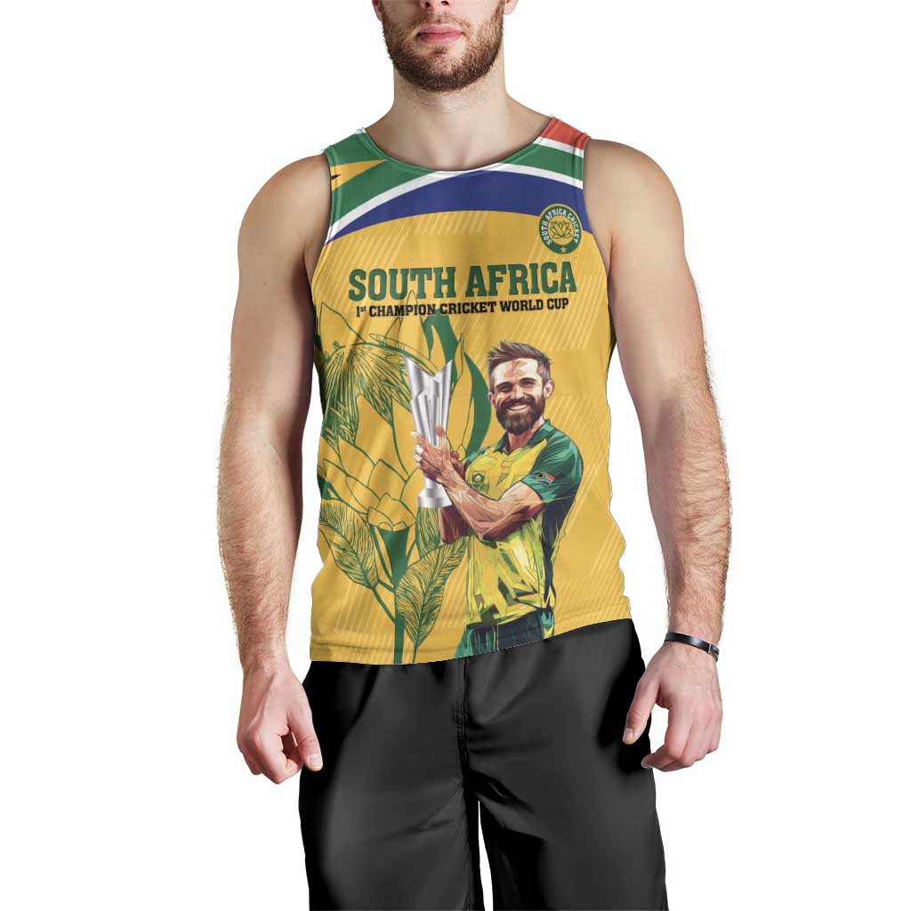 South Africa Cricket Men Tank Top 1st Champions World Cup Proud Of Our Boys - Wonder Print Shop